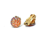 Geometric Resin Ear Clips Crystal Earrings