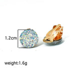Geometric Resin Ear Clips Crystal Earrings