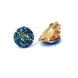 Geometric Resin Ear Clips Crystal Earrings