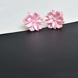 Flower Earrings Big Clip No Piercing Floral Jewelry for Women