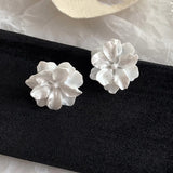 Flower Earrings Big Clip No Piercing Floral Jewelry for Women