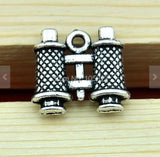 12pcs Antique Silver Heavy Telescope Charm Pendant 16x18mm