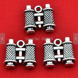 12pcs Antique Silver Heavy Telescope Charm Pendant 16x18mm