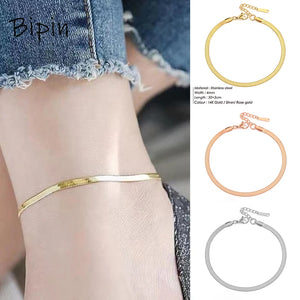 Bipin Stainless Steel Beach Anklet Snake Chain Gift