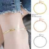 Bipin Stainless Steel Beach Anklet Snake Chain Gift