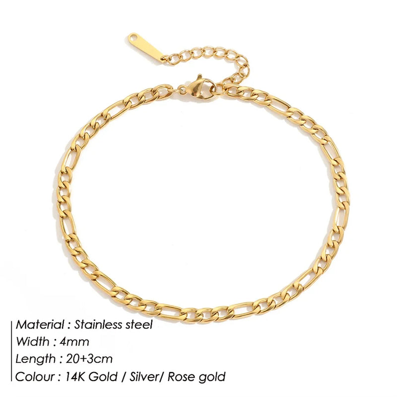 Bipin Stainless Steel Beach Anklet Snake Chain Gift
