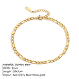 Bipin Stainless Steel Beach Anklet Snake Chain Gift