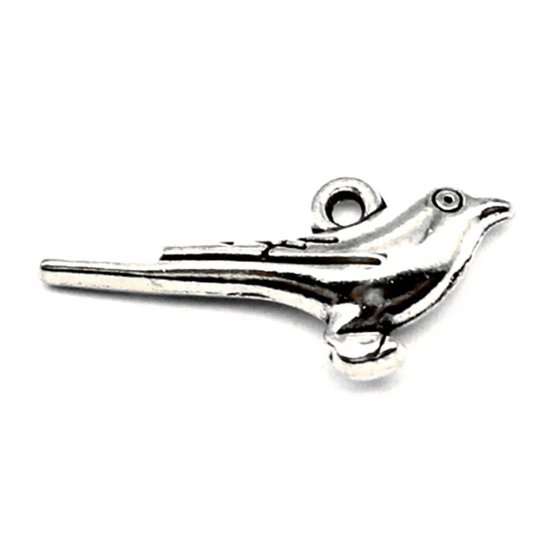 40pcs Bird Charm for DIY Jewelry Making 12x26mm