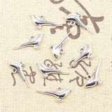 40pcs Bird Charm for DIY Jewelry Making 12x26mm