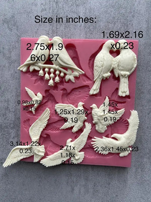 Bird Silicone Epoxy Resin Mould Cake Mold Fondant Molds