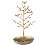 Copper Bird Tree Jewelry Holder Display Stand