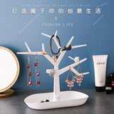 Bird Tree Necklace Ring Pendant Bracelet Jewelry Display Stand Tray