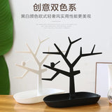 Bird Tree Necklace Ring Pendant Bracelet Jewelry Display Stand Tray