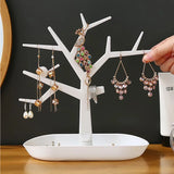Bird Tree Necklace Ring Pendant Bracelet Jewelry Display Stand Tray