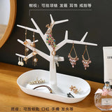 Bird Tree Necklace Ring Pendant Bracelet Jewelry Display Stand Tray