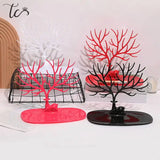 Bird Tree Ornament Jewelry Storage Rack Earring Nail Display Organizer