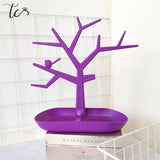Bird Tree Ornament Jewelry Storage Rack Earring Nail Display Organizer