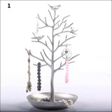 Birds Tree Shape Jewelry Display Stand Rack Earring Necklace Ring Holder