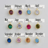 Birth Flower Name Necklace Birthstone Name Necklaces Personalized Birthday Gift