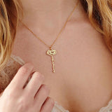 Birth Month Flower Name Necklace Women Jewelry Stainless Steel Chain