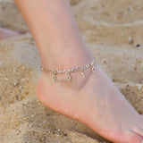 Birth Year Number Ankle Bracelets CZ Date Anklet Personalized Name Foot Jewelry