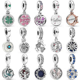 Sisters Crown Pendant Silver Charms Bracelet Jewelry