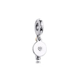 Birthday Candle Dangle Charm S925 Sterling Silver Pendant