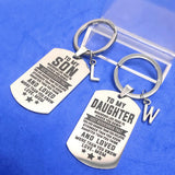 Stainless Steel Carabiner Keychain A-Z Initials DIY Gift for Son Da