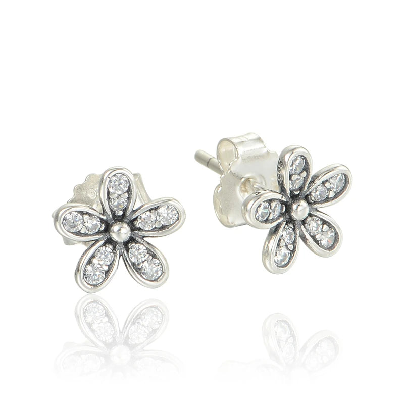 Christmas Logo Stud 100% 925 Silver Earrings