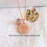 Personalized Pet Photo Collar with Flower Projection