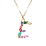 925 Silver CZ Monogram Name Pendant Letter M Necklace