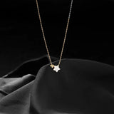 925 Silver Star Pendant Diamond Necklace Wedding Party Gift