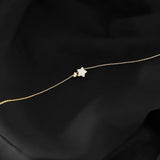 925 Silver Star Pendant Diamond Necklace Wedding Party Gift
