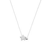 925 Silver Star Pendant Diamond Necklace Wedding Party Gift