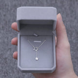 925 Sterling Silver Star Tassel Necklace Woman Party Jewelry