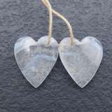 Blue Lace Agate Woman Earrings, 20x17x4mm