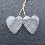 Blue Lace Agate Woman Earrings, 20x17x4mm