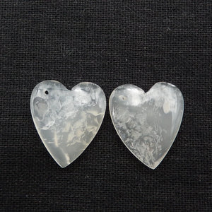 Blue Lace Agate Woman Earrings, 23x20x5mm
