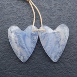 Blue Lace Agate Woman Earrings, 25x20x5mm