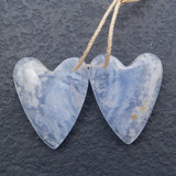Blue Lace Agate Woman Earrings, 25x20x5mm