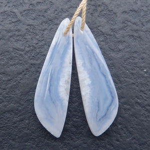 Blue Lace Agate Earrings, Birthday Gift for Women
