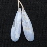 Blue Lace Agate Earrings, Women's Birthday Gift