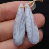 Blue Lace Agate Earrings, Women's Birthday Gift