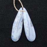 Blue Lace Agate Earrings, Women's Birthday Gift