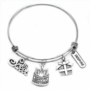 Birthday Cake Red Wine Charms Bracelets
