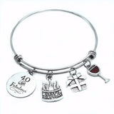 Birthday Cake Red Wine Charms Bracelets
