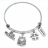 Birthday Cake Red Wine Charms Bracelets