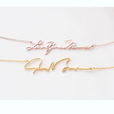 Personalized Handwriting Signature Name Pendant Necklace Stainless Steel
