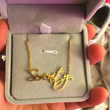 Personalized Handwriting Signature Name Pendant Necklace