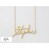 Personalized Handwriting Signature Name Pendant Necklace